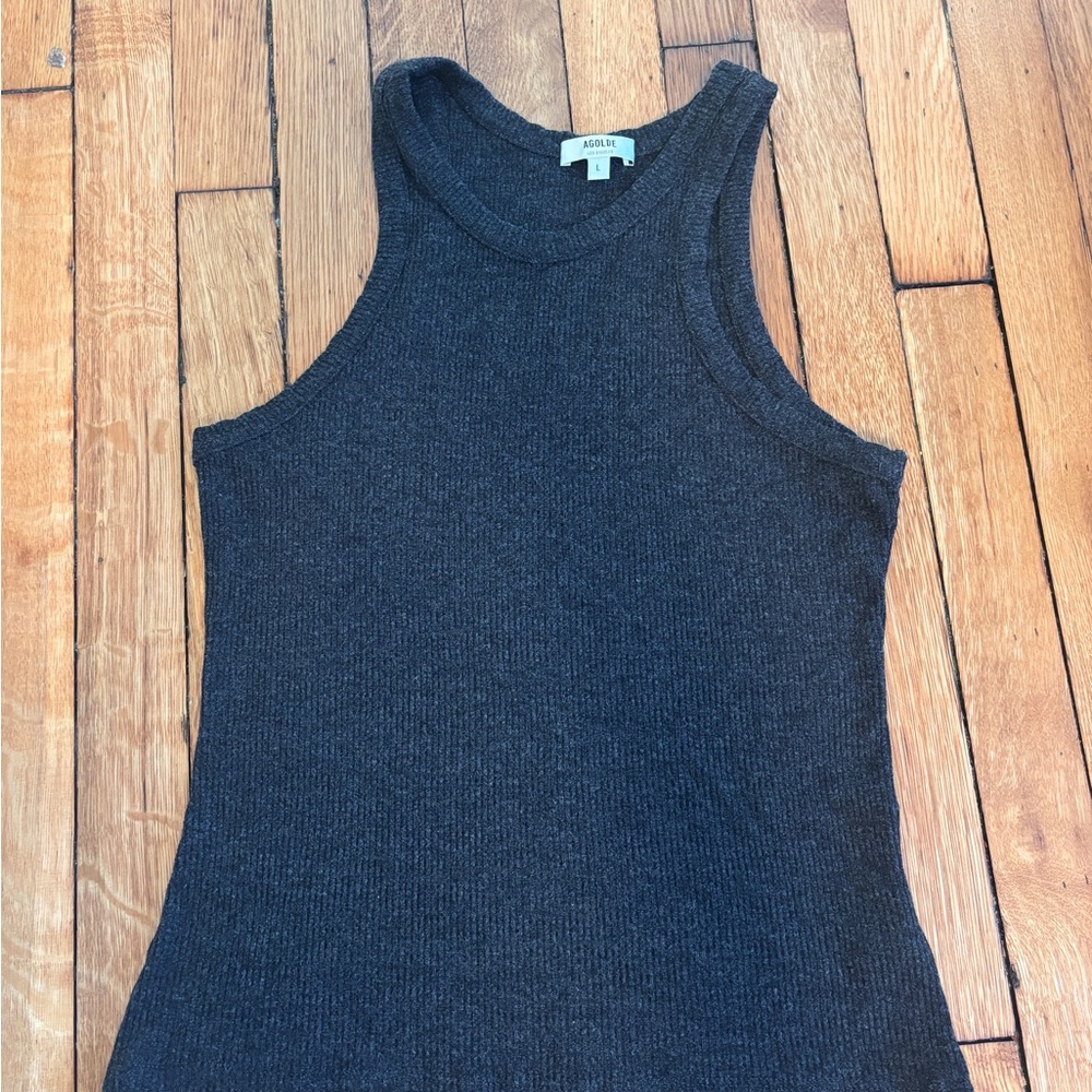 Agolde black Ribbed Tank Top - Picture 6 of 7